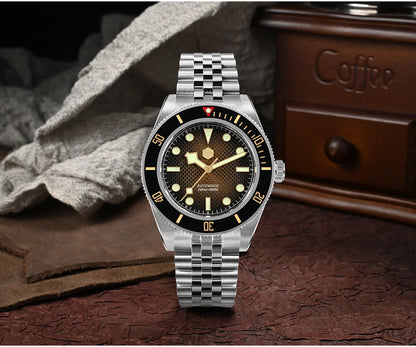 San Martin New 40mm BB Diver Watch Top Brand Classic Mens Watches NH35 Automatic Mechanical Sapphire Waterproof Reloj SN0128