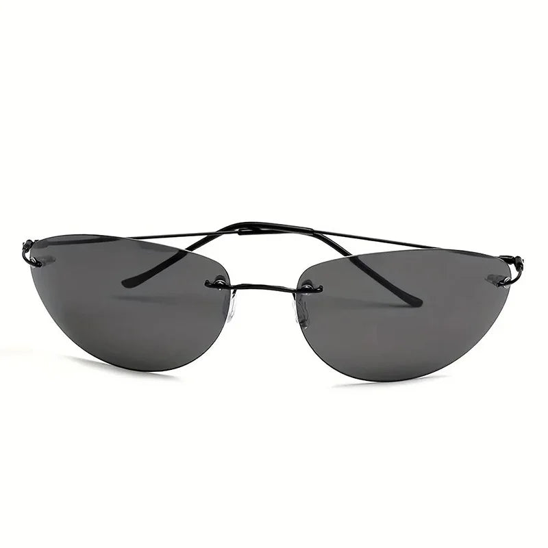 Cool The Matrix Neo Style Polarized Titanium Sunglasses Ultralight Rimless Men Driving Brand Design Sun Glasses Oculos De So