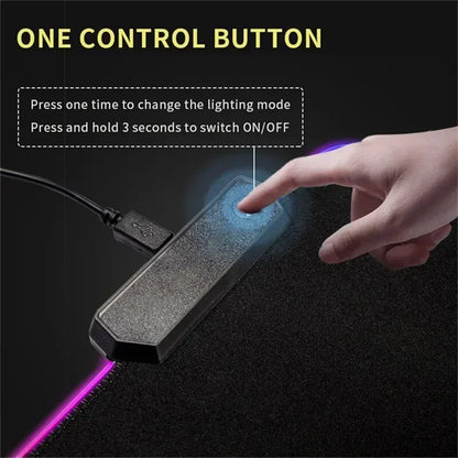 Gaming Call of Duty RGB Mouse Pad Office Large Size PC LED Glowing Keyboard Natural Rubber Anti-Slip Mice Mats Lock Edge Thicken