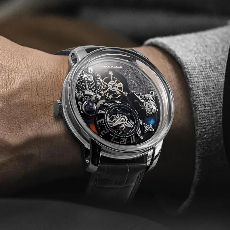 2025 PINDU Design Men Wristwatches Top Brand Luxury Robot Astronaut Space Series Watch Men Sapphire Luminous Waterproof Watches