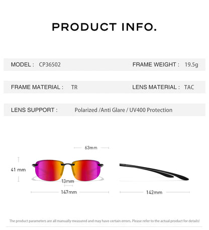CAPONI Polarized Sunglasses For Men Original Design Outdoor Sport Running Driving Sun Glasses Photochromic Black Shades BS36502