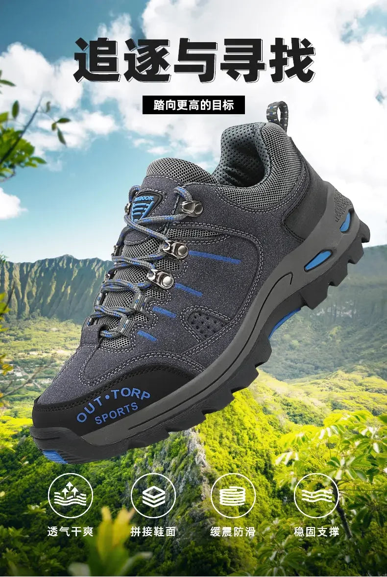 Retro Style Men Sports Shoes Autumn and Winter Short Boots Anti Slip Hiking Shoes Suitable for Ankle Boots Urban Commuting 2025