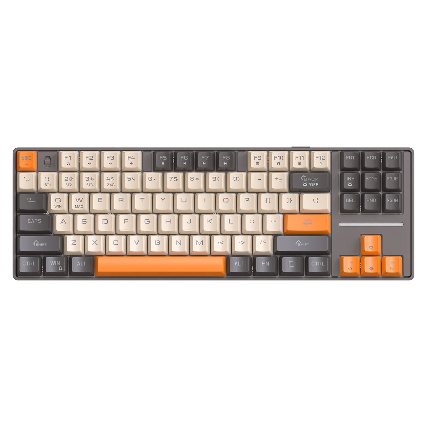 SMAILWOLF MK87 teclado mecânico sem fios Bluetooth para e-sports, com teclas completas, hot-swap e personalização