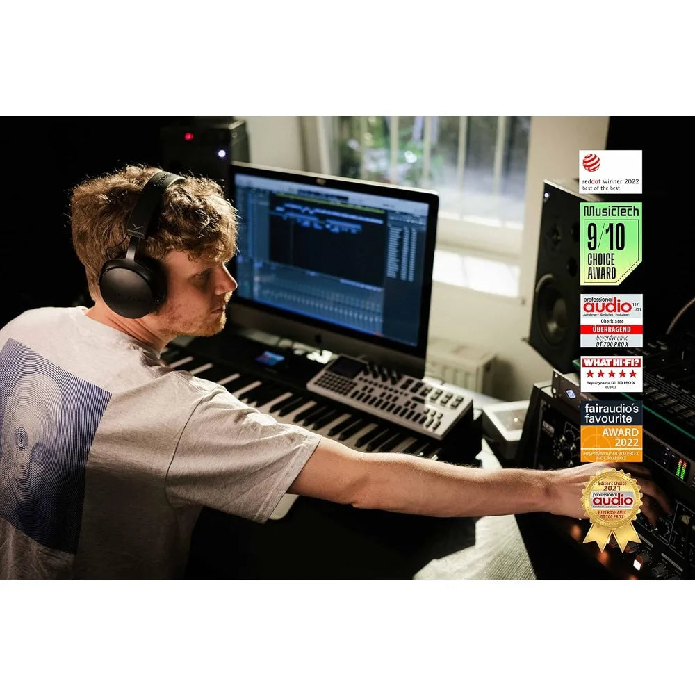 Beyerdynamic DT 700 PRO X Professional Studio Headphones – Closed-Back Over-Ear Monitoring Headset with Hi-Fi Sound