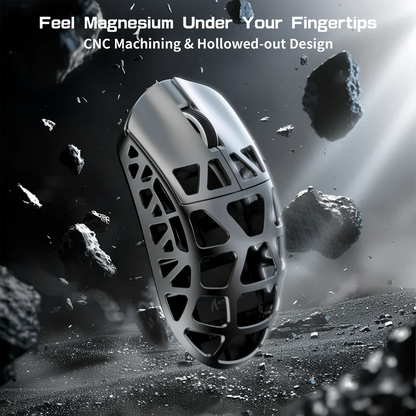 ATTACK SHARK R3 Magnesium Alloy Gaming Mouse 8K Wireless Superlight Mouse, PAW3395 Sensor, 26000 DPI, 8000Hz Polling Rate, Bluetooth, 2.4G & Wired Gaming Mouse