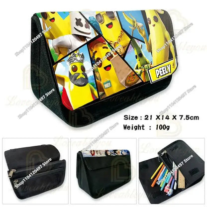 Fortnite Student Pencil Case Large Capacity Pencil Case Kids Toys Pen Bag School Supplies Stationery Pouch Boys Game Gifts
