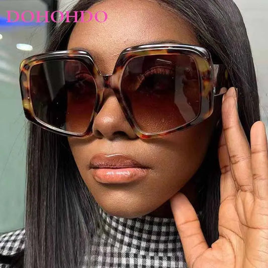 Personality Oversized Polygon Luxury Brand Sunglasses Women Vintage Big Frame Sun Glasses Fashion Travel Sunglasses Unisex UV400