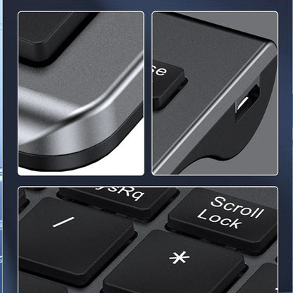 JOMAA Bluetooth & 2.4G USB Keyboard and Mouse Set for Laptop Computer iPad Rechargeable Wireless Keyboard and Mouse Combo Silent