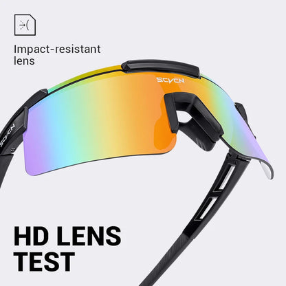 SCVCN UV400 Cycling Glasses Men Women MTB Road Bike Sunglasses Outdoor Hiking Drive Running Sunglasses Fashion Sports Glasses