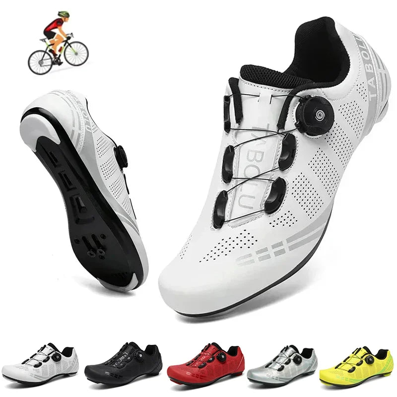 Scarpe da ciclismo unisex per bici da strada, da uomo, da racing, autobloccanti, sneaker da velocità per bicicletta da donna, tacchette SPD, calzature da ciclismo su strada