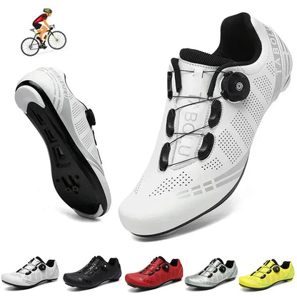Scarpe da ciclismo unisex per bici da strada, da uomo, da racing, autobloccanti, sneaker da velocità per bicicletta da donna, tacchette SPD, calzature da ciclismo su strada