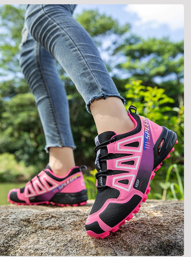 Women’s Waterproof Hiking Shoes Outdoor Sports Shoes Women’s Walking Travel Sports Shoes Bicycle Sports Shoes Running Sports Shoes