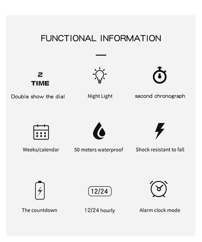 SANDA Top Brand New Lady Luxury Ms LED Digital Sport Watch Leisure Fashion Quartz Watch Women Girl Military 50M Waterproof Watch