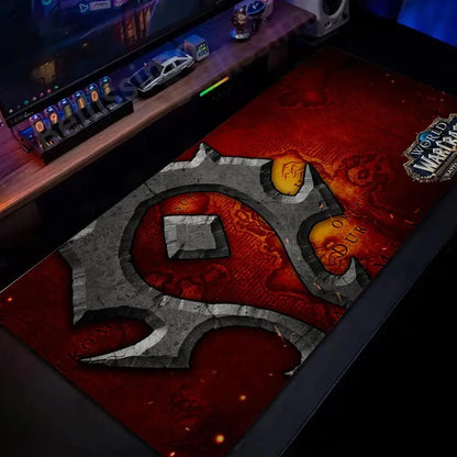 Natural Horde Alliance Mauspad aus Gummi, groß, für Computer-Schreibtisch, Tastaturmatte, HD, World of Warcraft Gaming-Mauspad mit Speed-Lock-Kante