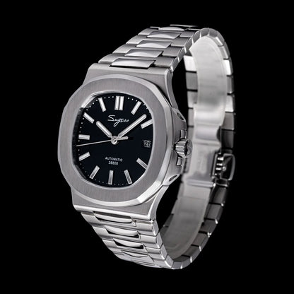Orologio da uomo Sugess automatico meccanico da polso, movimento Miyota 9015, quadrante MOP, luminoso, impermeabile 5bar, bracciale di lusso S466