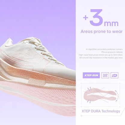 Xtep 2000km 5.0 Jogging Running Shoes For Women Cushion Fashion Color Durable Resistant Elasticity Sole Sneakers 874118110024
