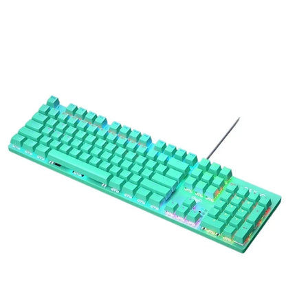 Wired Mechanical keyboard Gamer USB Keyboards gaming Backlit Musical 100% Computer 104 keys keyborad Ergonomic Pc key board