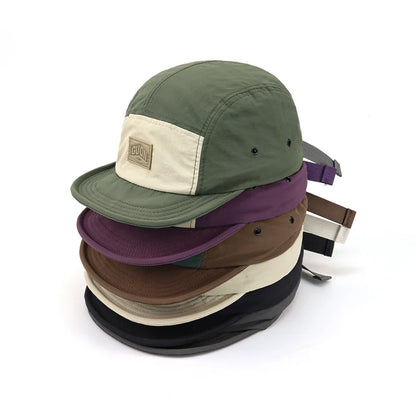 Summer Thin Breathable Quick-drying Baseball Cap Men and Women Outdoor Adventures Sun Protection Short Brim 5-flap Hiking Hats