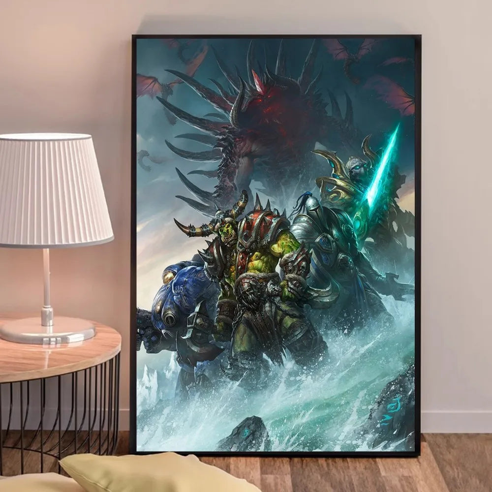 Poster za igru World of Warcraft, kvalitetni otisci i plakati, HD kvaliteta, zidna umjetnost, studija, kućni dekor