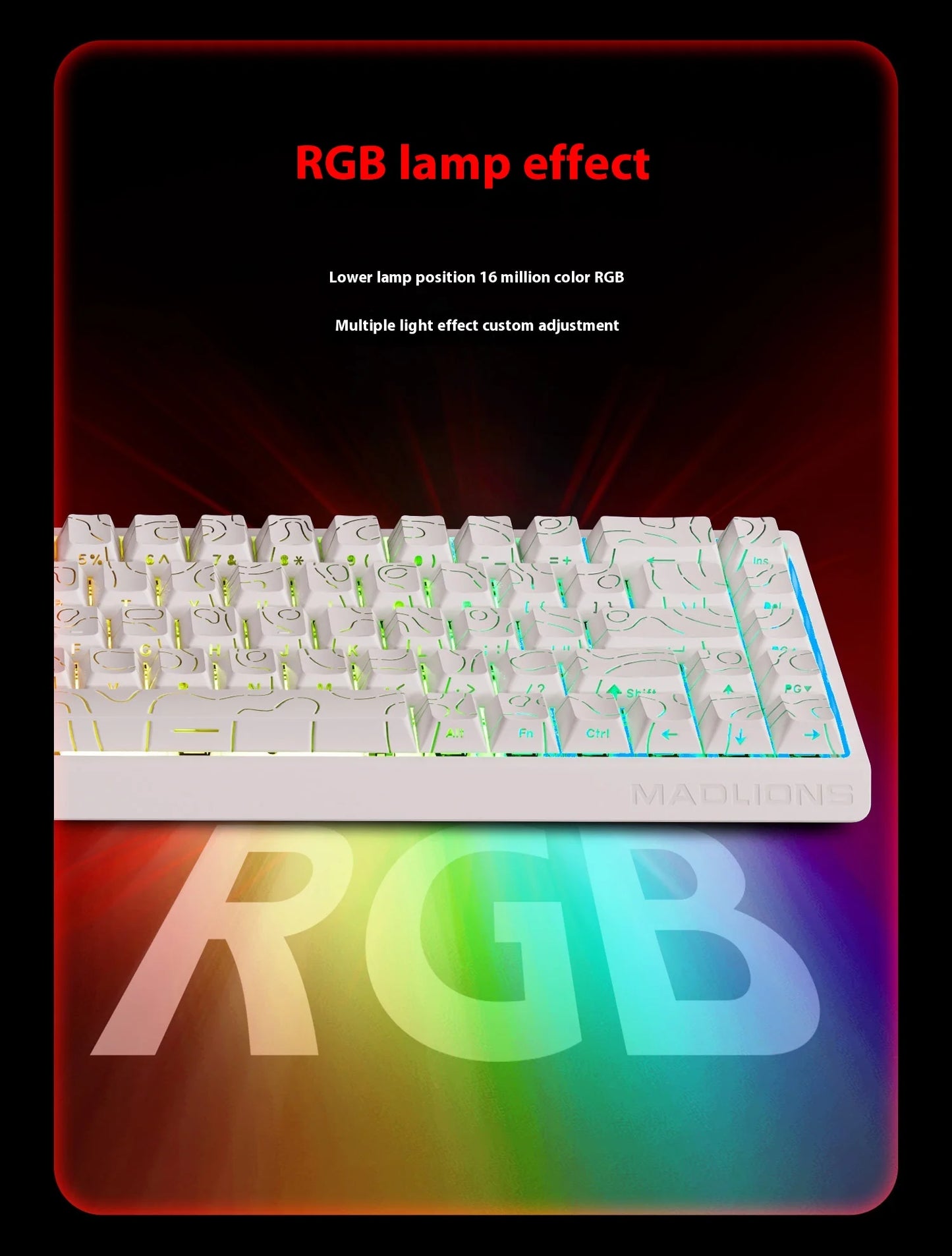 FGG Madlions Mad60 HE Mad68 Pro HE E-sports Magnetic Switch Mechanical Keyboard RGB Wired Hot Swap 8K Customized Gaming Keyboard
