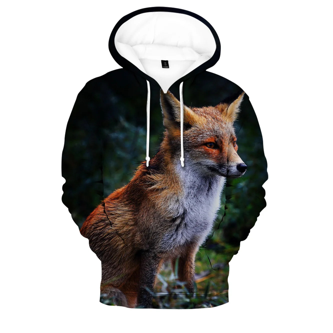 Suositut hip hop -tyyliset uutuushupparit ja collegepaidat, mukava uusi Fox 3D -printti, miehille/naisille, aikuisille/lapsille, rennot puserot
