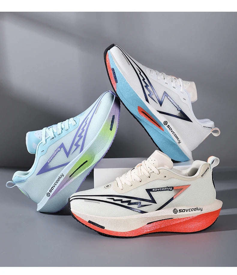 Ténis de corrida 2026 com placa de carbono para maratona, desportivos para homem, respiráveis, leves, confortáveis para mulher, atléticos, antiderrapantes e casuais, novidade