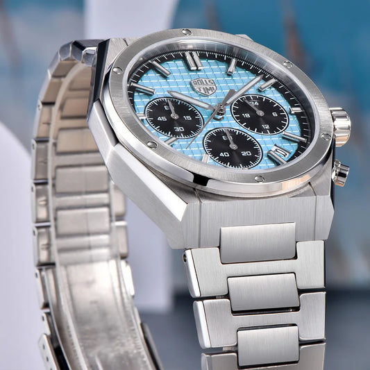 2026 RollsTimi Men's Watches Luxury Quartz Men's Watches Classic Sapphire VK63 Sports Chronograph Stainless Steel Calendar watch