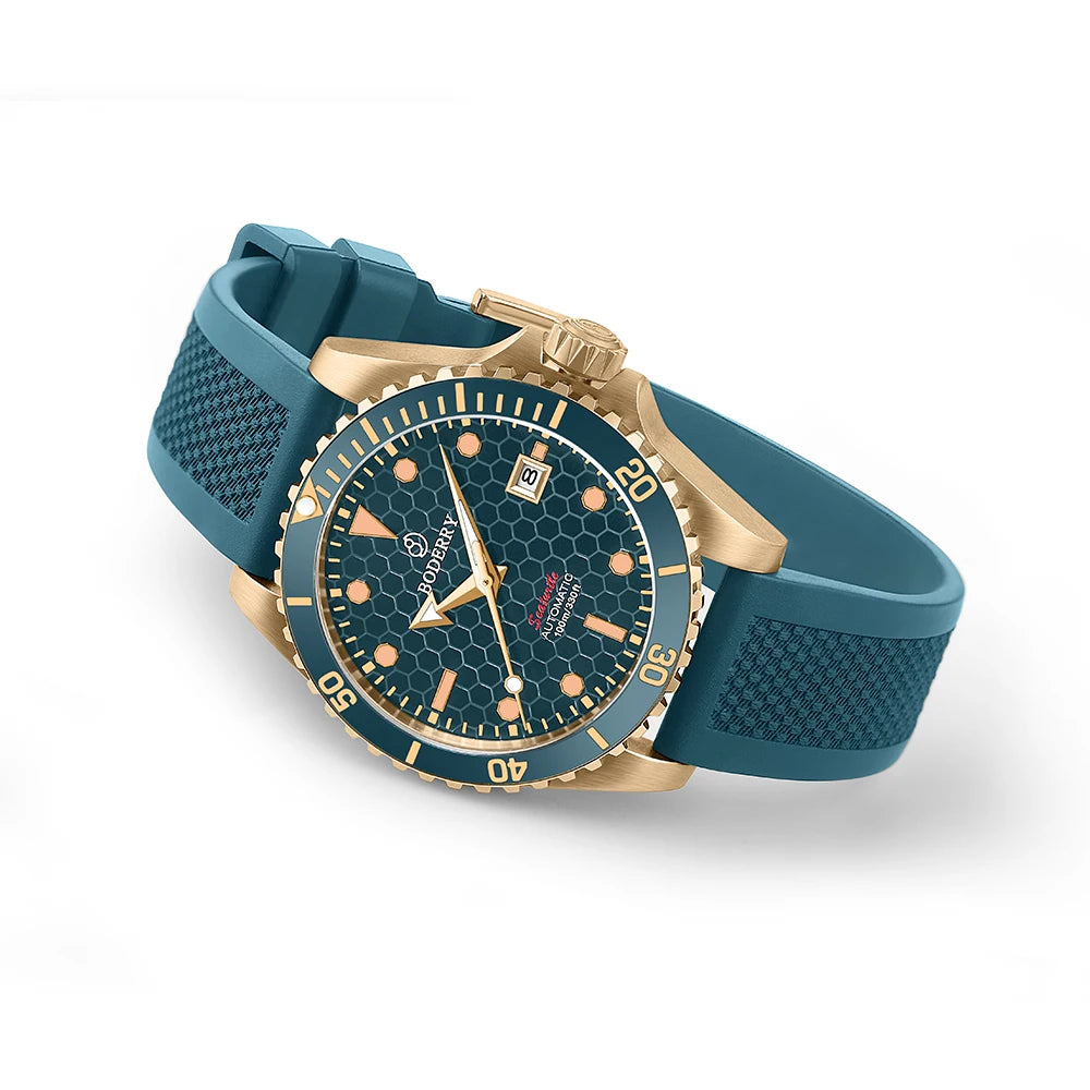 Boderry Seaturtle Titanium Diver Watch Men Luxury Bronze Watches Automatic Mechanical Wristwatch Sport 200M Waterproof Luminous