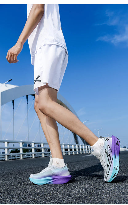 Zapatillas deportivas de carbono para hombre, antideslizantes, acolchadas, cómodas, para carreras, entrenamiento y running; zapatillas de tenis de malla, informales para mujer
