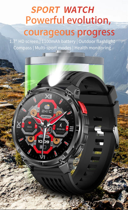 New Original 1100mAh Battery Men Smart Watch Outdoor GPS 10ATM Waterproof Bluetooth Call Sport Smartwatch For Android IOS Phones