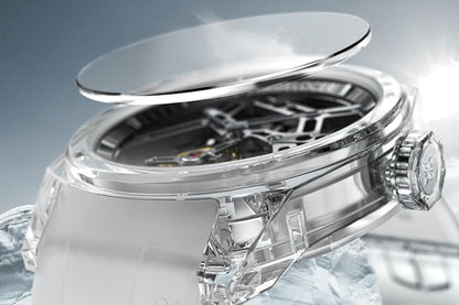 AGELOCER Limited Edition "Ice Never Melts" Free-sprung Crystal Tourbillon Watch Luxury Manual Mechanical Watches