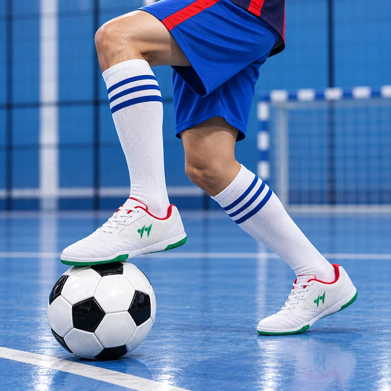 Nouvelles chaussures de football pour hommes, antidérapantes, de haute qualité, pour futsal et terrain en gazon, chaussures de football montantes, baskets, pour matchs en salle et en extérieur, meilleures ventes