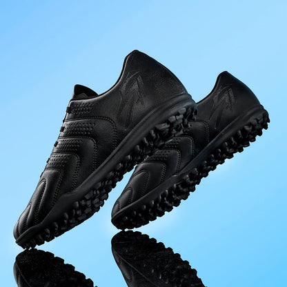 Chaussures de football unisexes pour adultes, en PU, respirantes, en tissu tissé, avec crampons en caoutchouc denses, antidérapantes, résistantes à l'usure, pour entraînement quotidien sur gazon artificiel