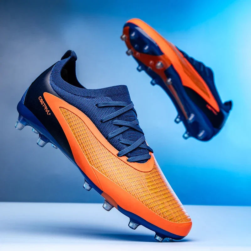 Nuove scarpe da calcio da uomo per esterno con tacchetti, traspiranti, antiscivolo, per adulti, scarpe sportive da calcio con tacchetti lunghi per allenamento, ragazzi e partite, confortevoli