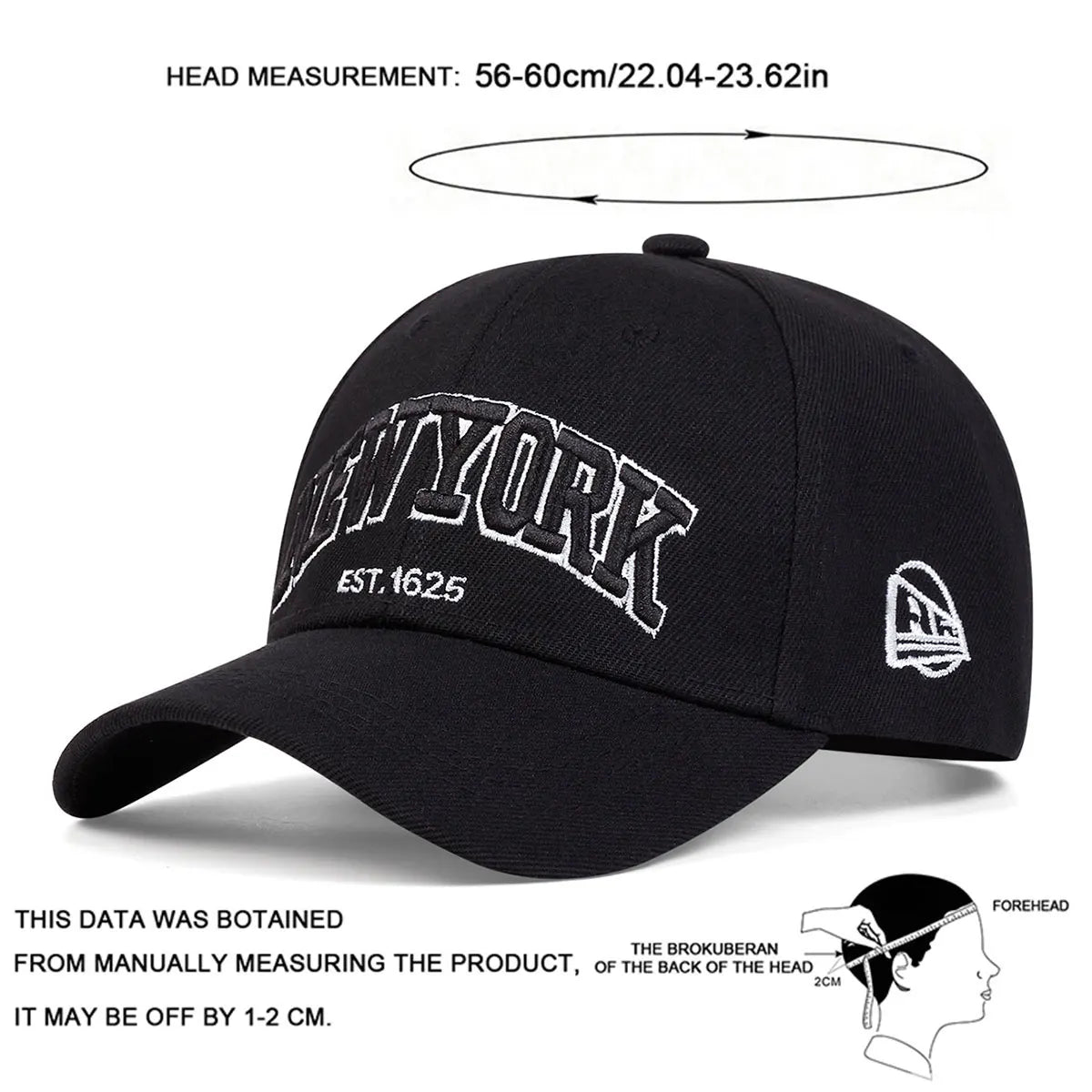 Unisex New York Letter Embroidery Baseball Caps Spring and Autumn Outdoor Adjustable Casual Hats Sunscreen Hat Sports Golf Cap