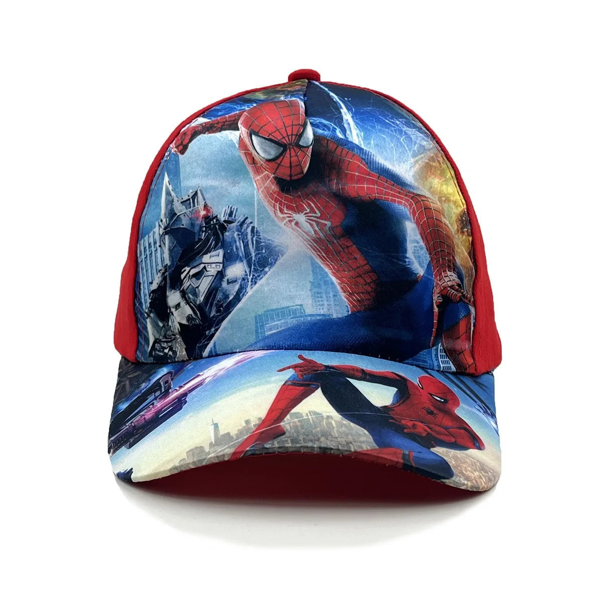 Marvel Spider-Man Anime Figure Baseball Cap Kid’s Cartoon Peaked Cap Cotton Polyester Headwear Four Seasons Sun Protection Gifts