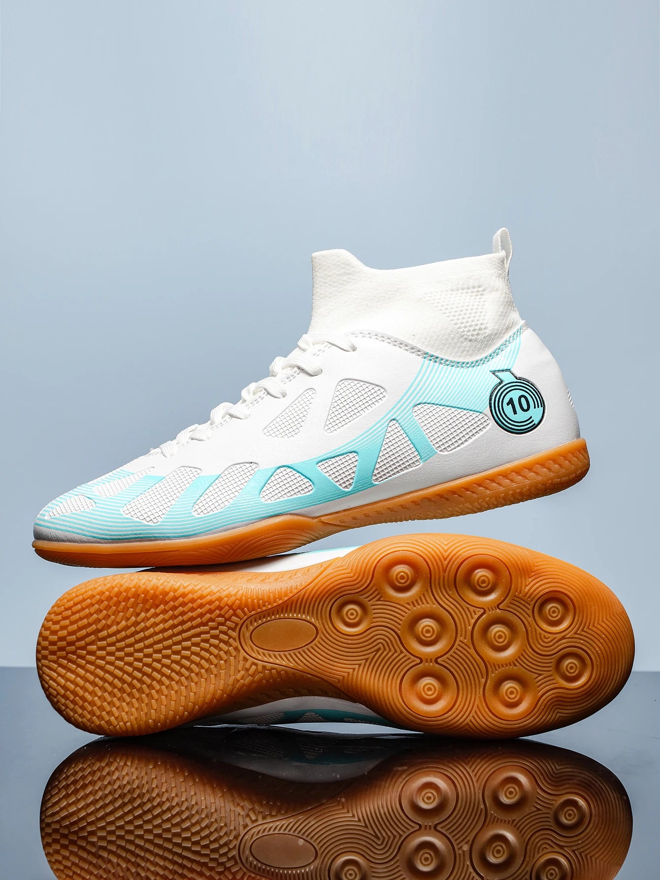 Men's Sports IC Indoor Flat Bottomed Football Shoes Adult High-Tops Wear-Resisting Training Shoes Teenagers Non-Slip Shoes