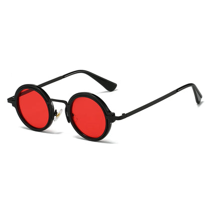 New Retro Small Round Frame Sunglasses for Men's Personalized Steampunk Outdoor Driving Sunglasses Street Photography