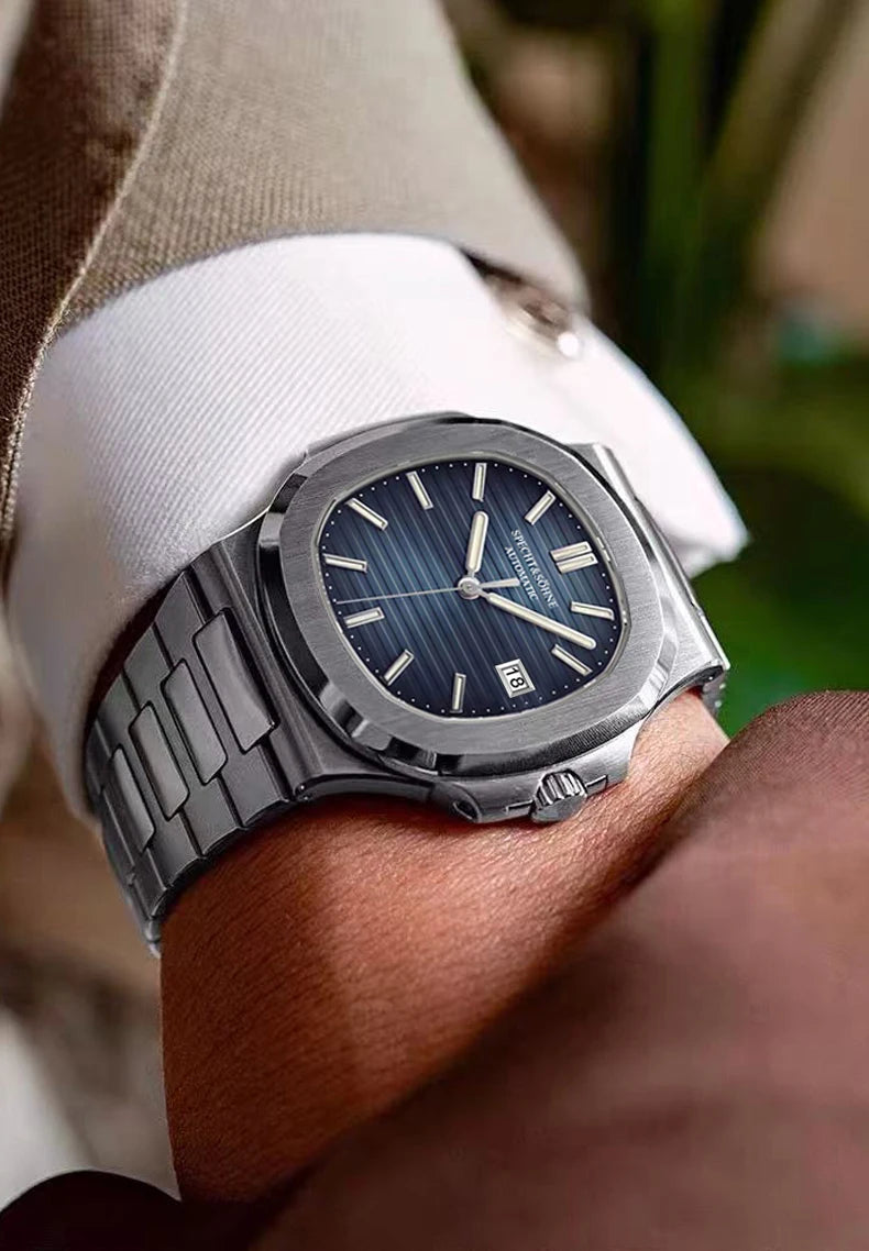 Specht&Sohne 2025 Nuevo reloj clásico de lujo para hombre, reloj automático para hombre en acero inoxidable con zafiro, 8215 reloj de pulsera mecánico