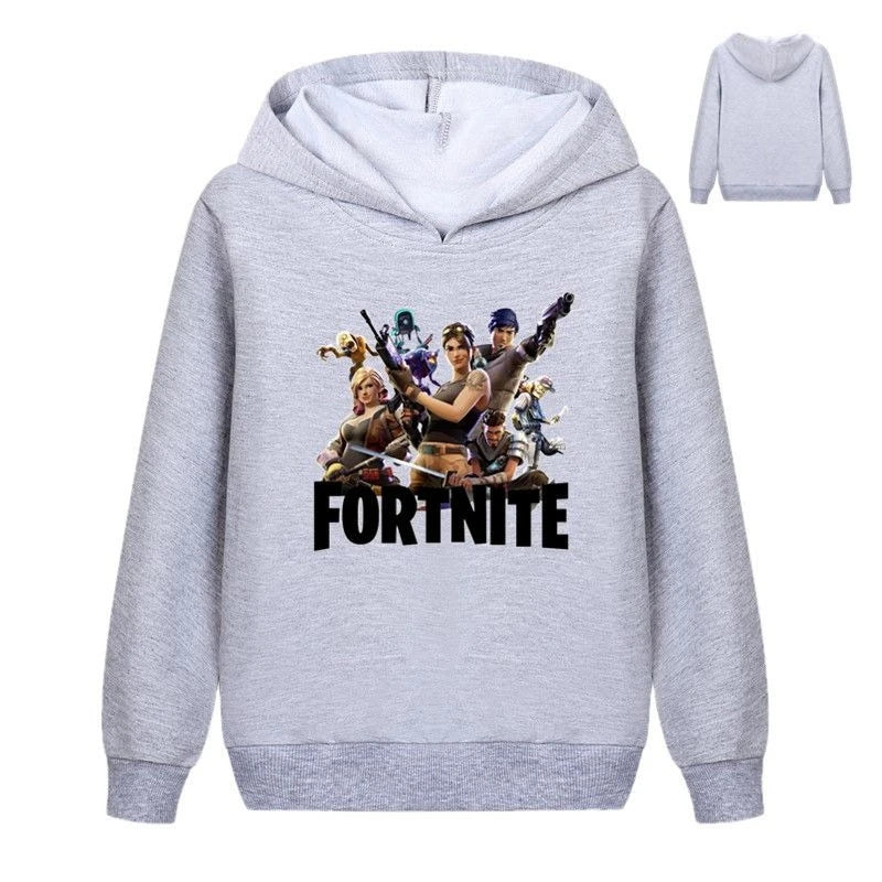 Felpe con cappuccio per bambini Fortnite con stampa game, cartoon, comode, vestibilità ampia, maniche lunghe, abbigliamento autunno-inverno