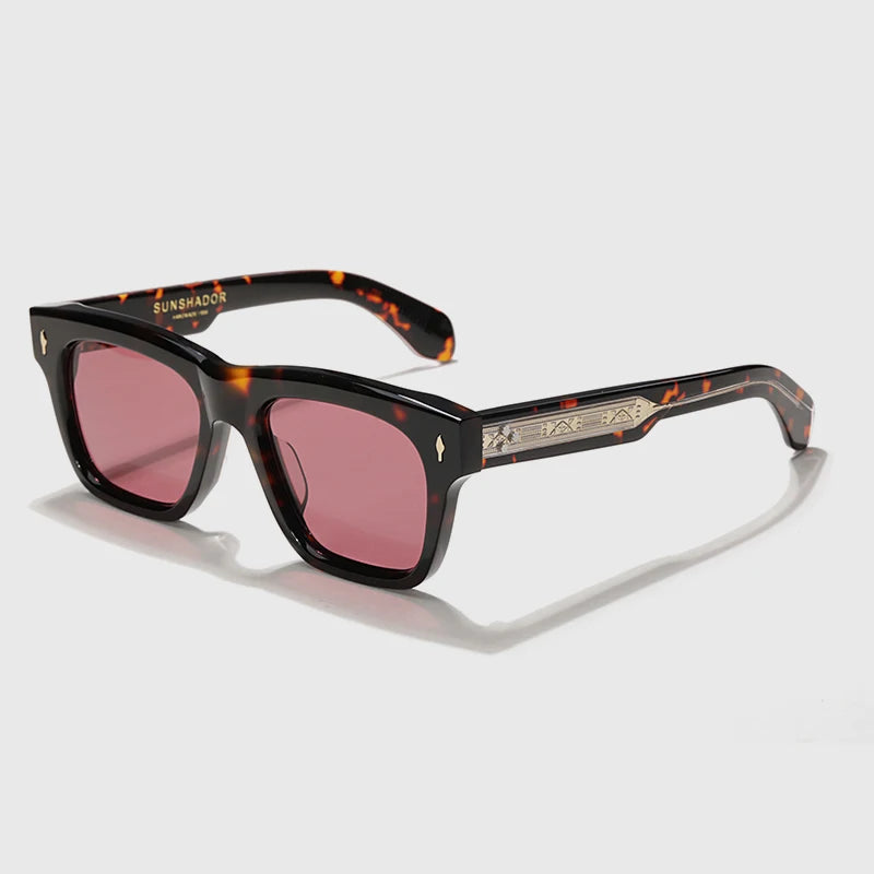 Fashion Design Handmade Square Acetate Sunglasses For Men Women Classic Sunglasses outdoor UV400 Protection Logo Customization