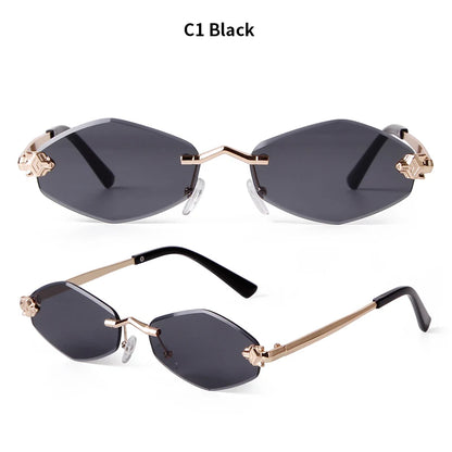 SORVINO 2024 Women Luxury Brand Designer Sunglasses New Polygonal Small Rimless Rhombus Sun Glasses Female Retro Eyewear