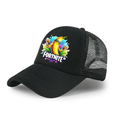 Fortnite Baseball Cap Cartoon Game Printed Hat Kids Summer Breathable Mesh Hat Adjustable Peaked Cap Childrens Birthday Gift