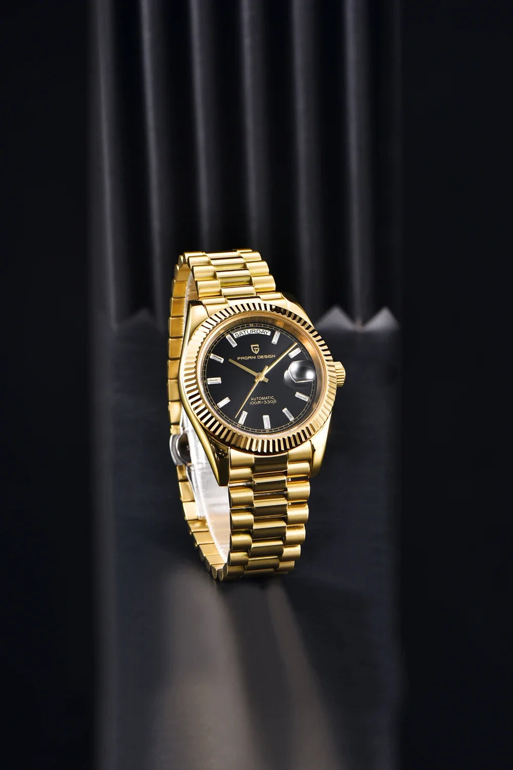 PAGANI DESIGN DD40 men’s watch – Rose gold model, luxury mechanical wristwatch, automatic movement, sapphire crystal with anti-reflective coating, water-resistant