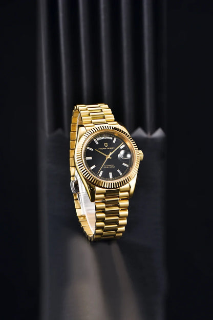 PAGANI DESIGN DD40 men’s watch – Rose gold model, luxury mechanical wristwatch, automatic movement, sapphire crystal with anti-reflective coating, water-resistant
