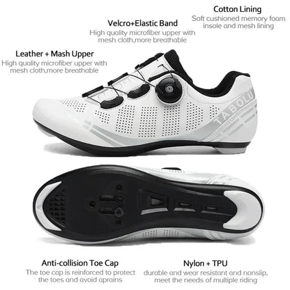 Scarpe da ciclismo unisex per bici da strada, da uomo, da racing, autobloccanti, sneaker da velocità per bicicletta da donna, tacchette SPD, calzature da ciclismo su strada