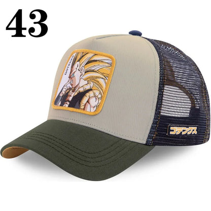 New Dragon Ball DRAGONBALL Mesh Cap Cartoon Mesh Cap Men And Women Baseball Cap Fashion Patch Trucker Cap
