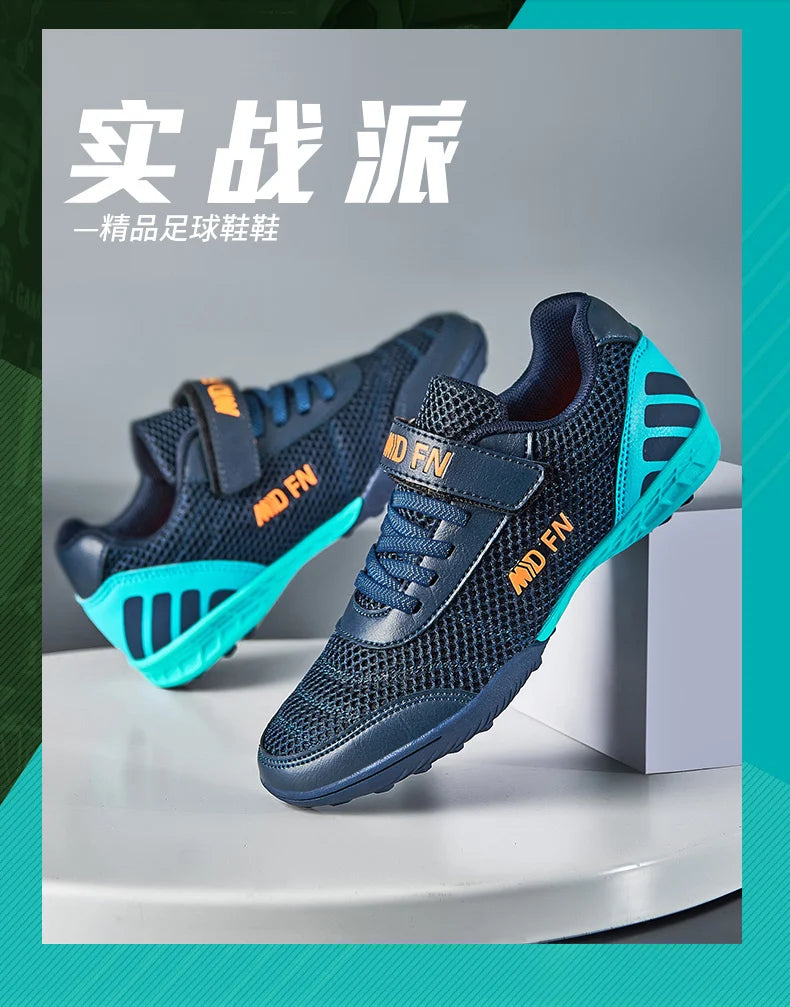 Stylish and Comfortable Boys' and Girls' Training Game Sneakers for Indoor and Outdoor Lawn, Youth Student Soccer Shoes Sizes 29-39