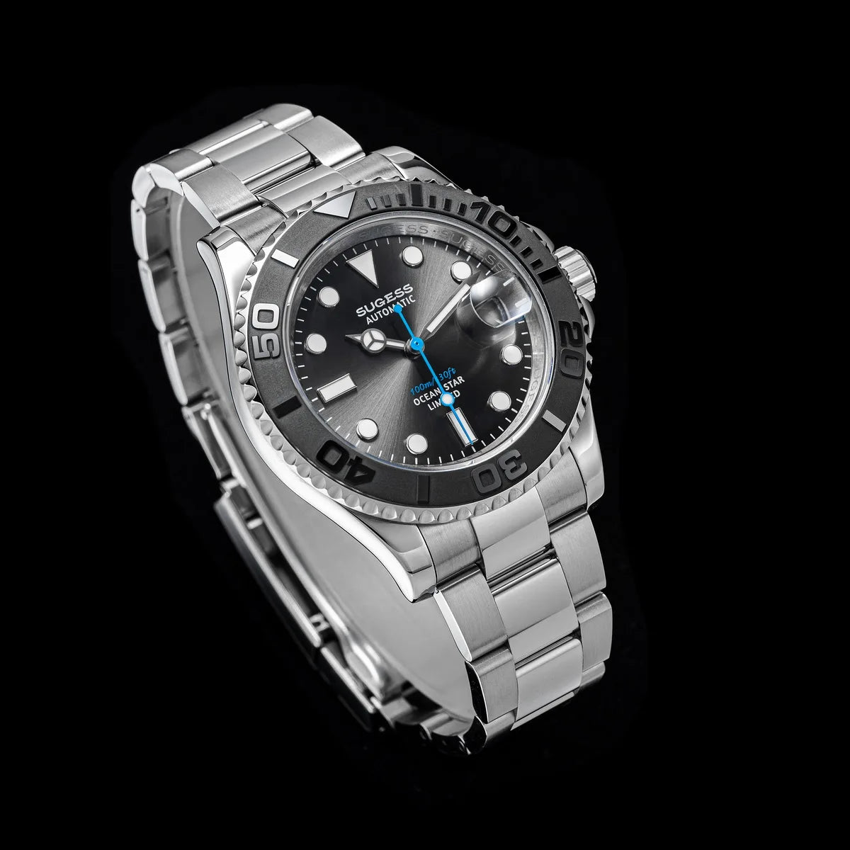 Sugess New Diving Men's Watch Automatic Mechanical WristWatches 10Bar NH35A Movement Sapphire Luminous Ceramic Bezel S450-2 2025