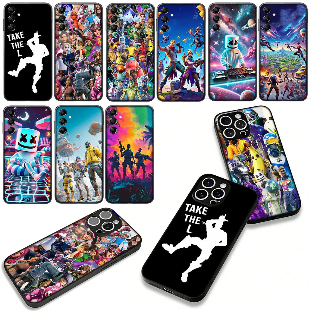 Game F-Fortnite Wallpaper Case for Samsung Galaxy A07 A13 A12 A23 A42 A50 A51 A52 A53 A70 A71 A72 A21S A04 Note 20 9 8 10 Cover